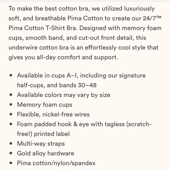 *ThirdLove 24/7™ Pima Cotton T-Shirt Bra - Picture 9 of 10